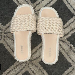 Espadrille slip on sandals